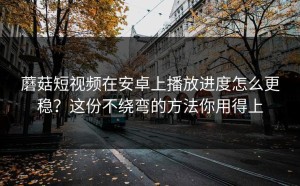 蘑菇短视频在安卓上播放进度怎么更稳？这份不绕弯的方法你用得上