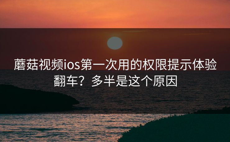 蘑菇视频ios第一次用的权限提示体验翻车?多半是这个原因 蘑菇视频ios第一次用的权限提示体验翻车?多半是这个原因