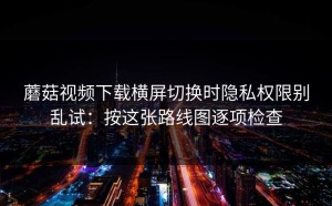 蘑菇视频下载横屏切换时隐私权限别乱试：按这张路线图逐项检查