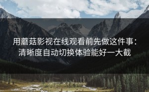 用蘑菇影视在线观看前先做这件事：清晰度自动切换体验能好一大截