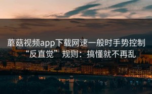 蘑菇视频app下载网速一般时手势控制“反直觉”规则：搞懂就不再乱