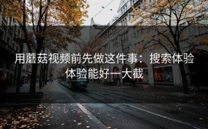用蘑菇视频前先做这件事：搜索体验体验能好一大截